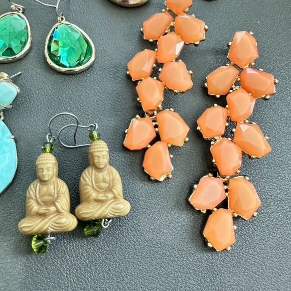 Fun lot of Pierced Post Modern Earrings - hoop drop dangle - Picture 5 of 6